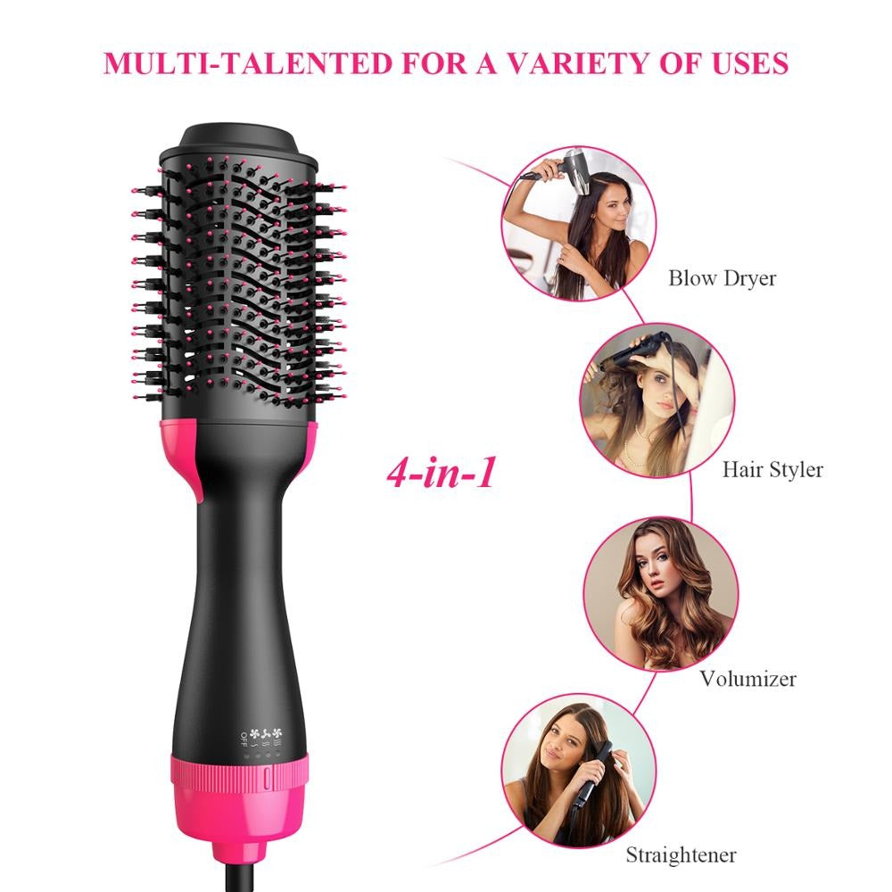 4 in 1 Hair Dryer-Straightener-Volumizer Brush