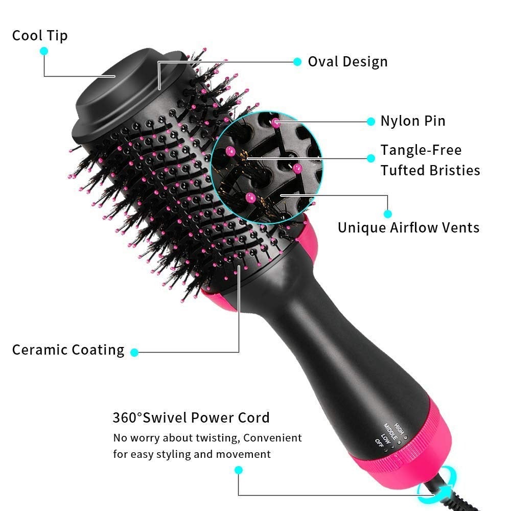 4 in 1 Hair Dryer-Straightener-Volumizer Brush