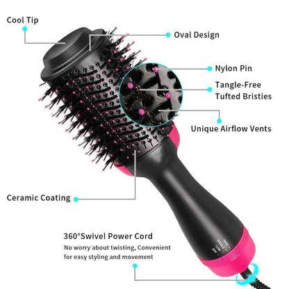 4 in 1 Hair Dryer-Straightener-Volumizer Brush
